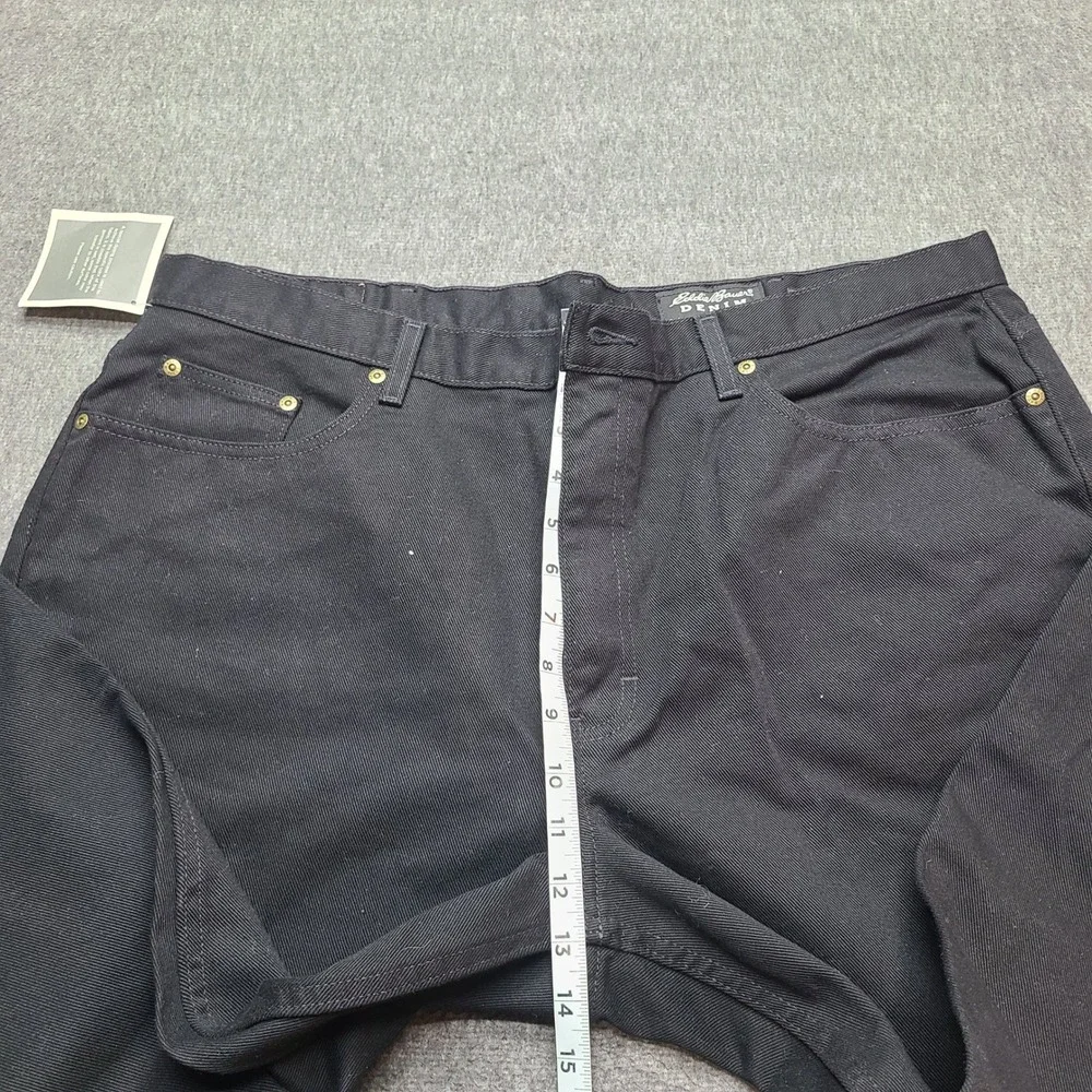 Eddie Bauer‎ Mens Loose Fit Black Denim Jeans Size 42x32 Cotton